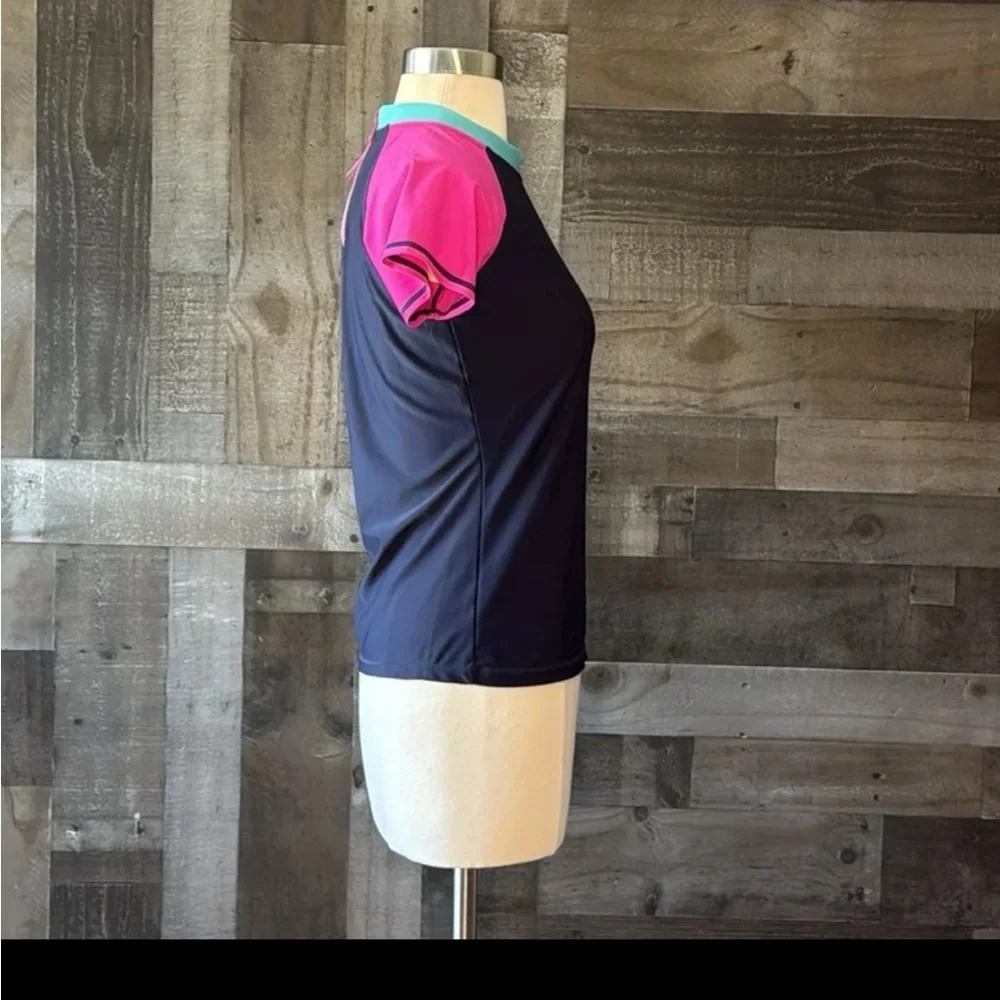 Eddie Bauer rashguard girls large beach pool party swim tropical surf California